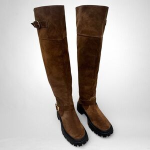 NEW Stuart Weitzman Emerson Moto Tall Boot (Coffee)